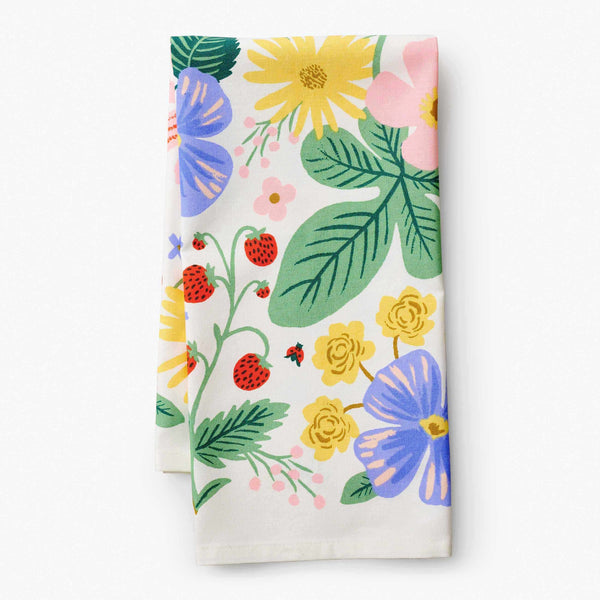 Rifle Paper Co. Strawberry Fields Tea Towel