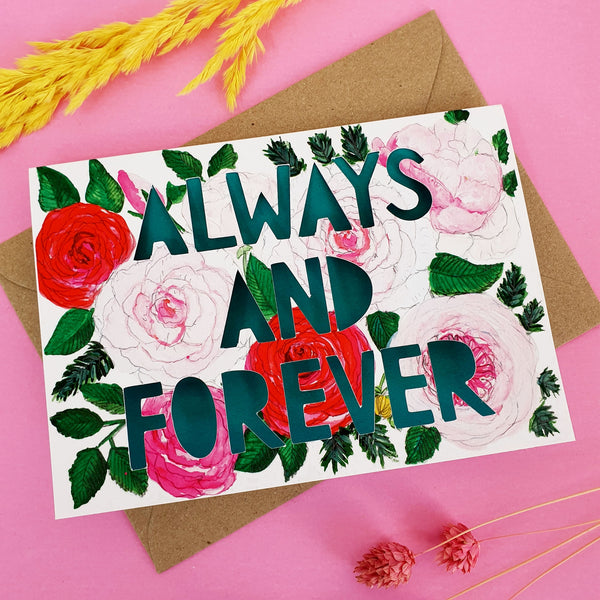 Miss Bespoke Papercuts - Always and Forever Paper cut Card