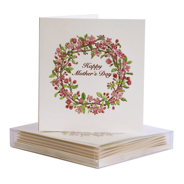 PAULA SKENE DESIGNS - Floral Blossom Wreath Mother's Day Card