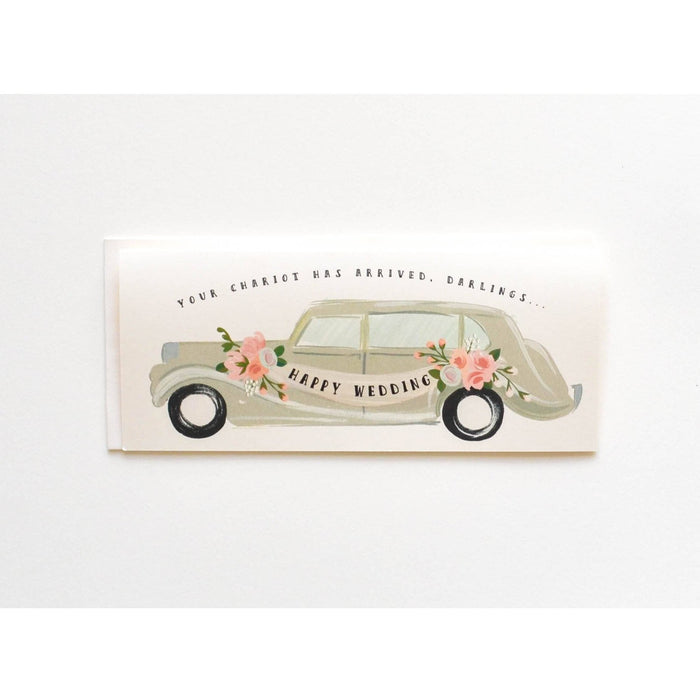 The First Snow - Happy Wedding Chariot Has Arrived Card
