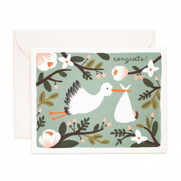 Rifle Paper Co. Congrats Stork Card