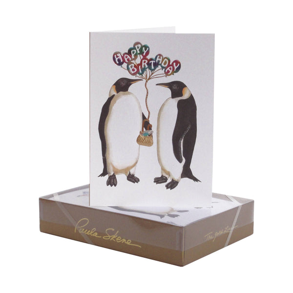 PAULA SKENE DESIGNS - Penguins Birthday Card