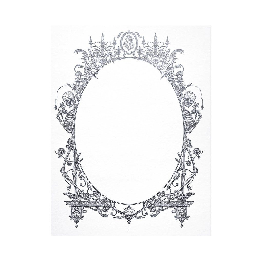 Open Sea - Silver Victorian Greeting Card (Flat Card)