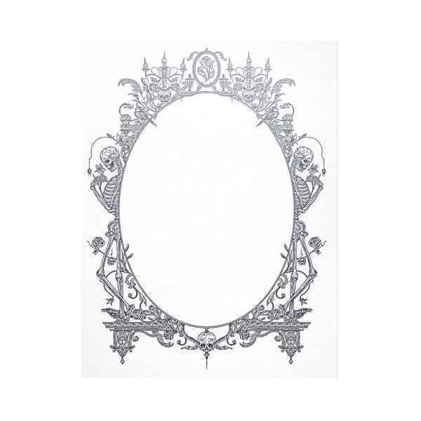 Open Sea - Silver Victorian Greeting Card (Flat Card)