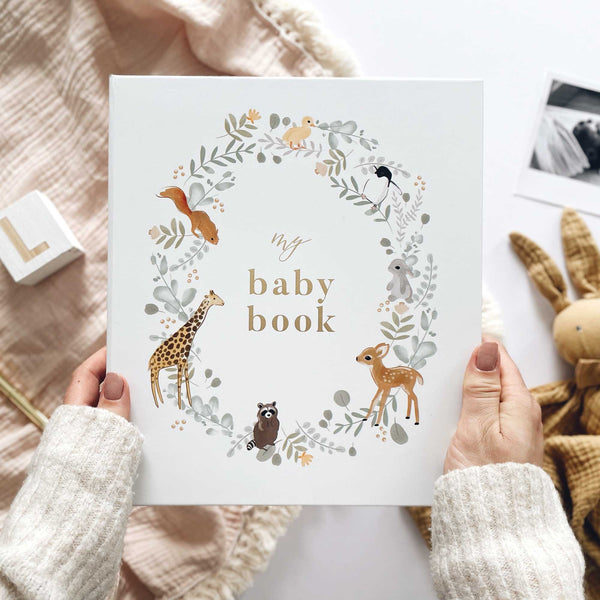 Blush And Gold - My Baby Book (Animals) Luxury Keepsake Memory Book