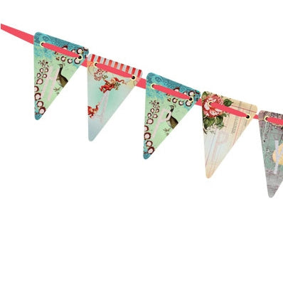 Papaya Art Happy Holiday Christmas Banner in Tin