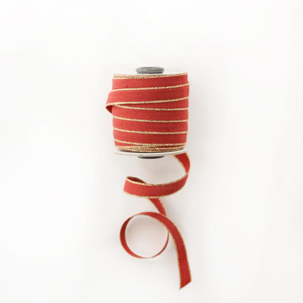 Studio Carta Drittofilo Cotton Ribbon - Brick/Gold