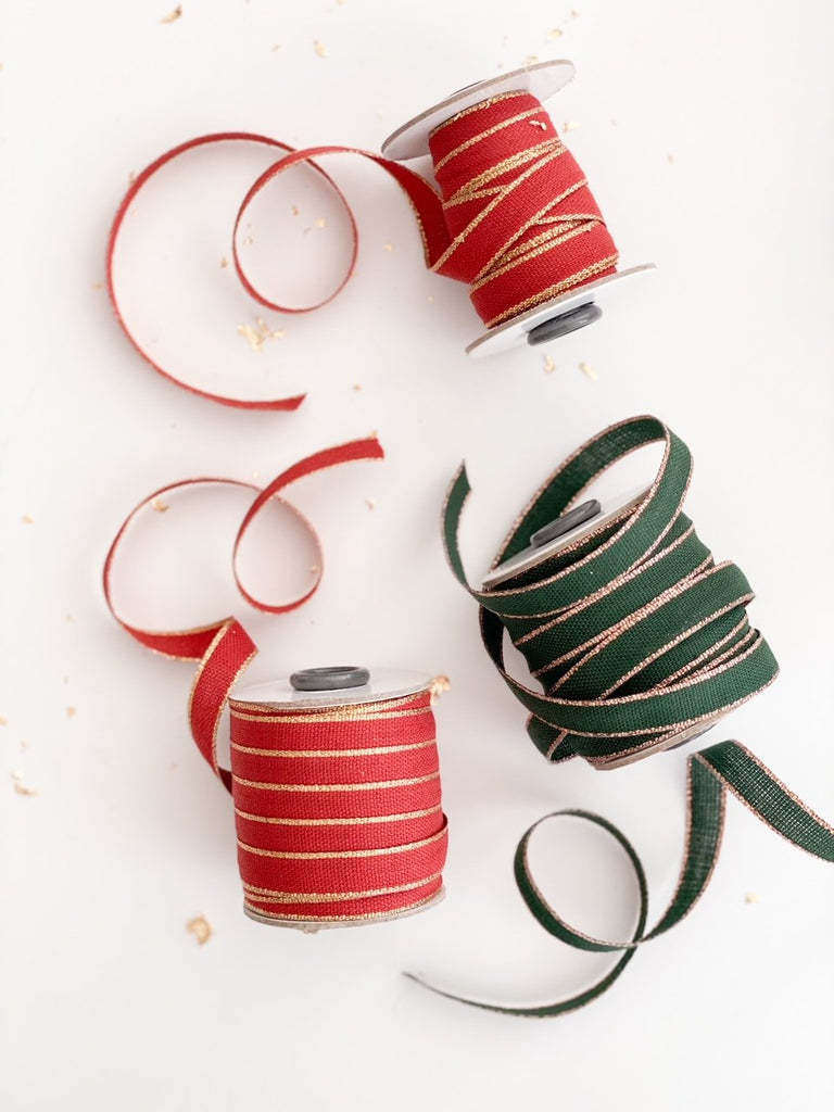 Studio Carta Drittofilo Cotton Ribbon - Brick/Gold