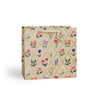 Gift bag with floral pattern on a white background