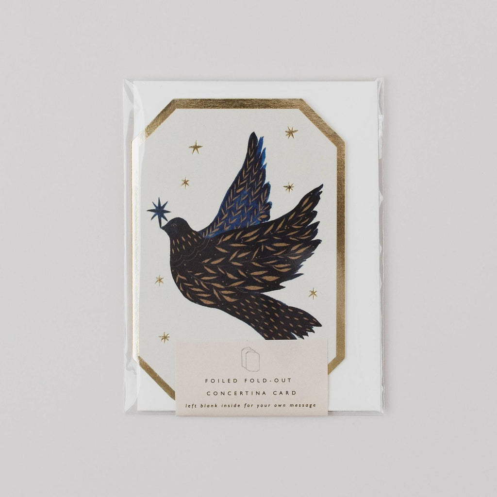 Katie Housley - DOVE CONCERTINA CHRISTMAS HOLIDAY STAR MINI Christmas Card