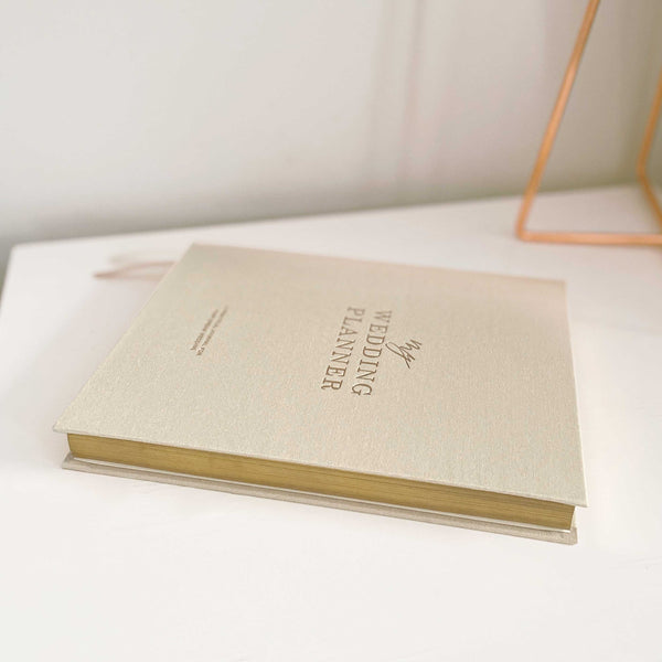 Blush And Gold - NEW - Ivory Cloth Wedding Planner Book