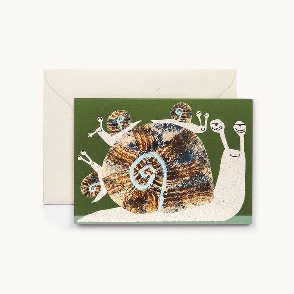 Hadley Paper Goods Snail Family Greeting Card