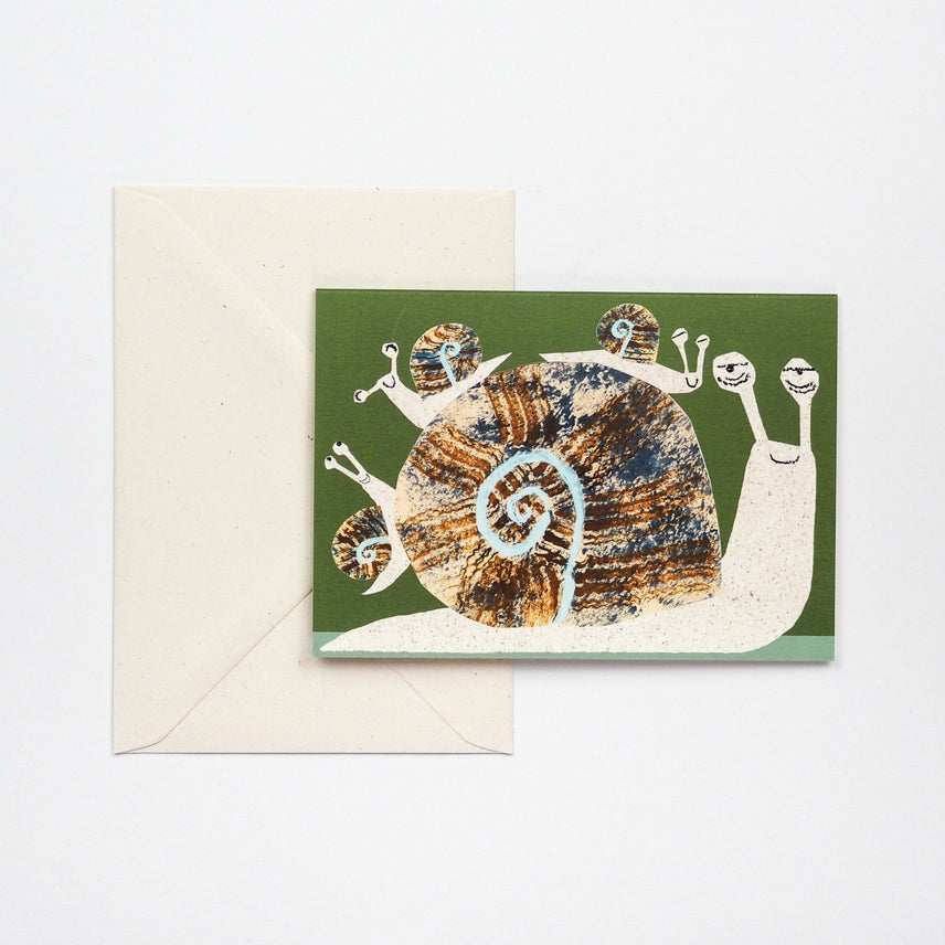 Hadley Paper Goods Snail Family Greeting Card