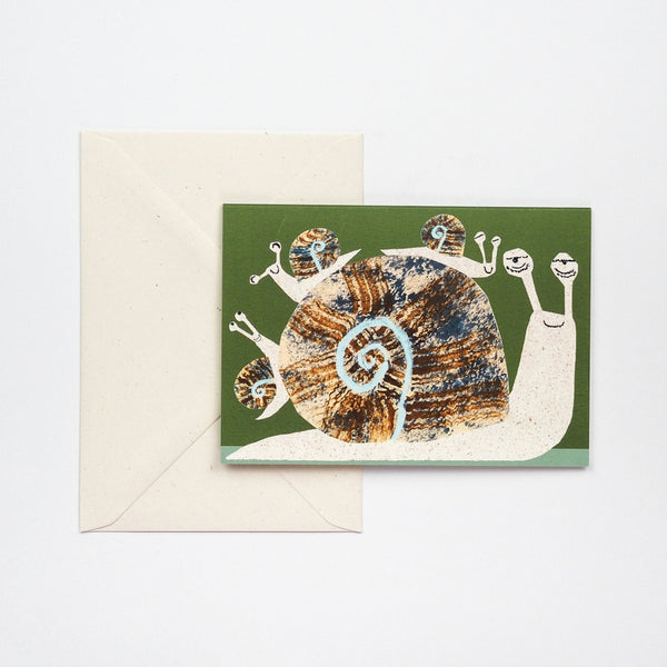 Hadley Paper Goods Snail Family Greeting Card