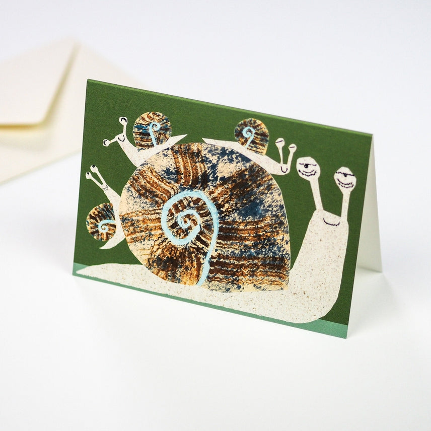 Hadley Paper Goods Snail Family Greeting Card