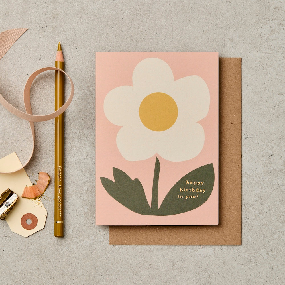 Katie Leamon Happy Birthday Flower Card