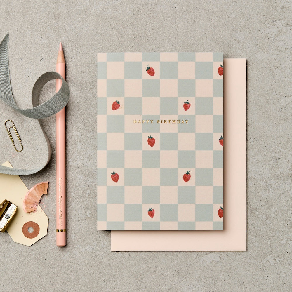 Katie Leamon Birthday Strawberries Card