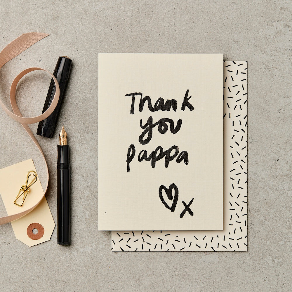 Katie Leamon Thank You Papa Brush Card