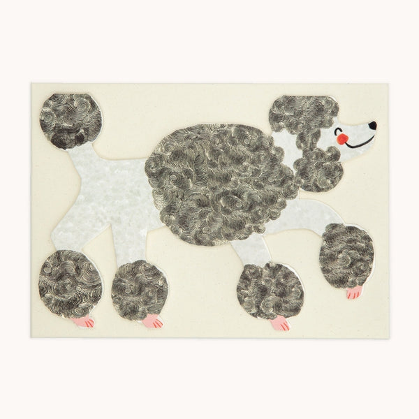 Hadley Paper Goods The Birthday Poodle Card - Grey