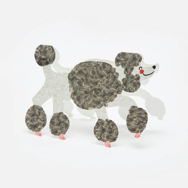 Hadley Paper Goods The Birthday Poodle Card - Grey