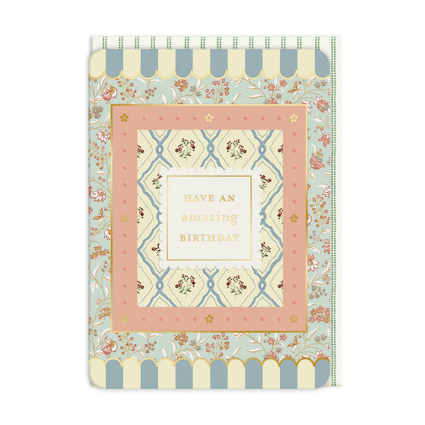Laura Ashley Pinfold Trellis Birthday Card