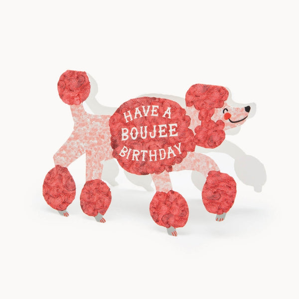 Hadley Paper Goods Boujee Birthday Poodle Card - Pink