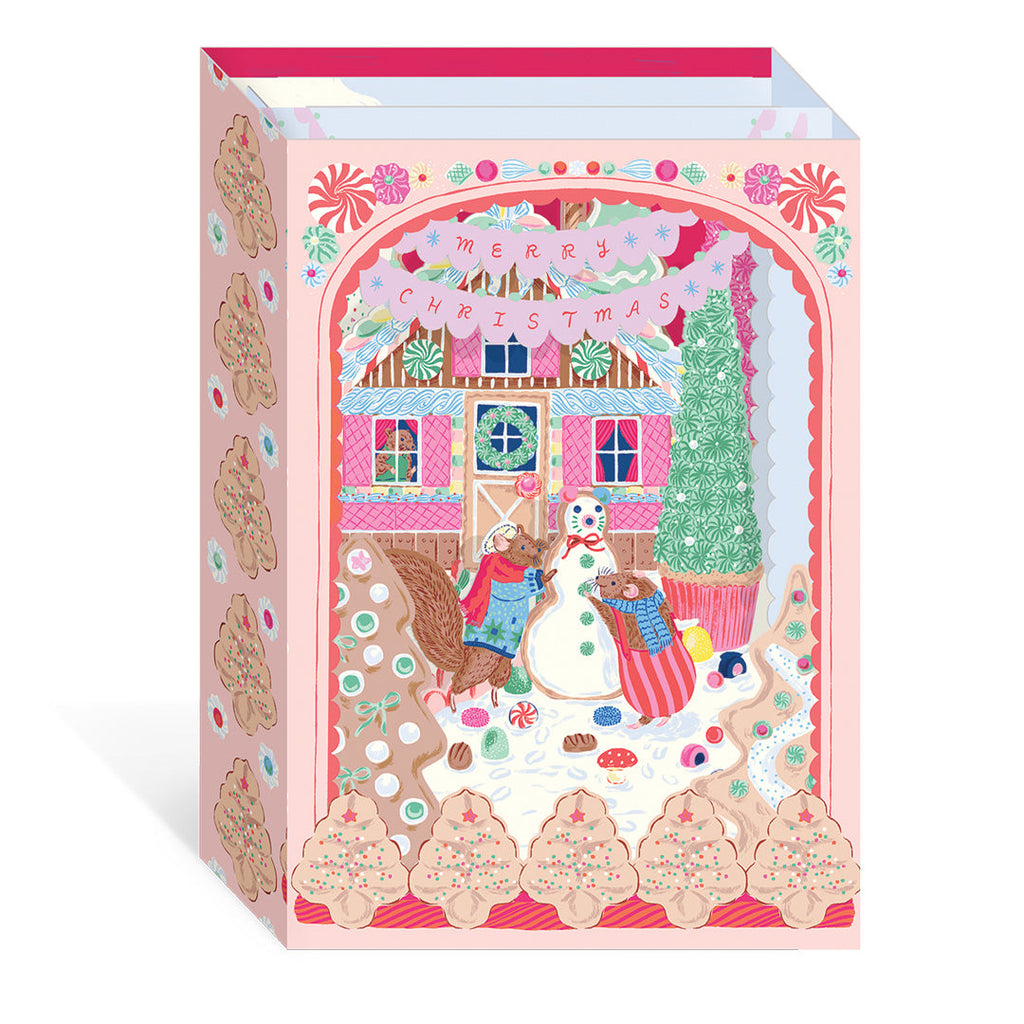 Ohh Deer Merry Christmas Gingerbread House 3D Card