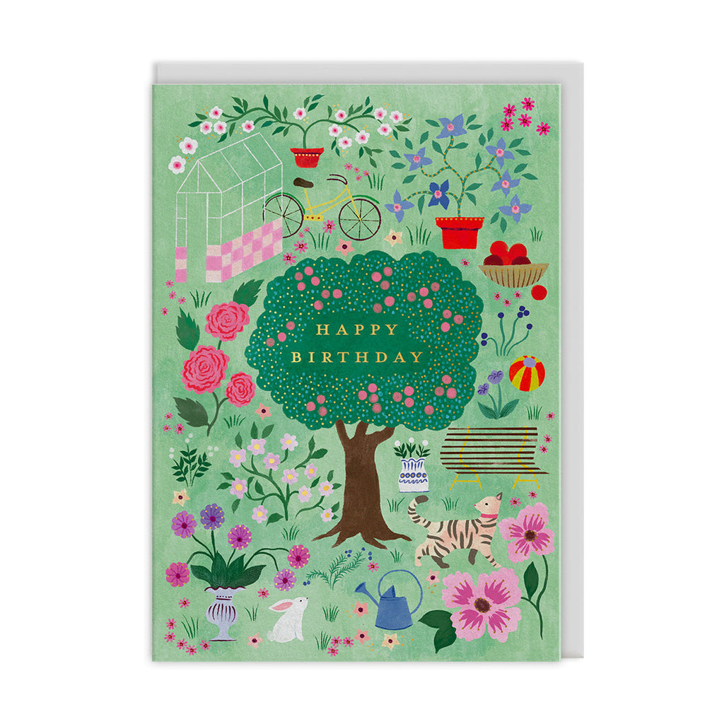 Cécile Metzger Cottage Garden Birthday Card