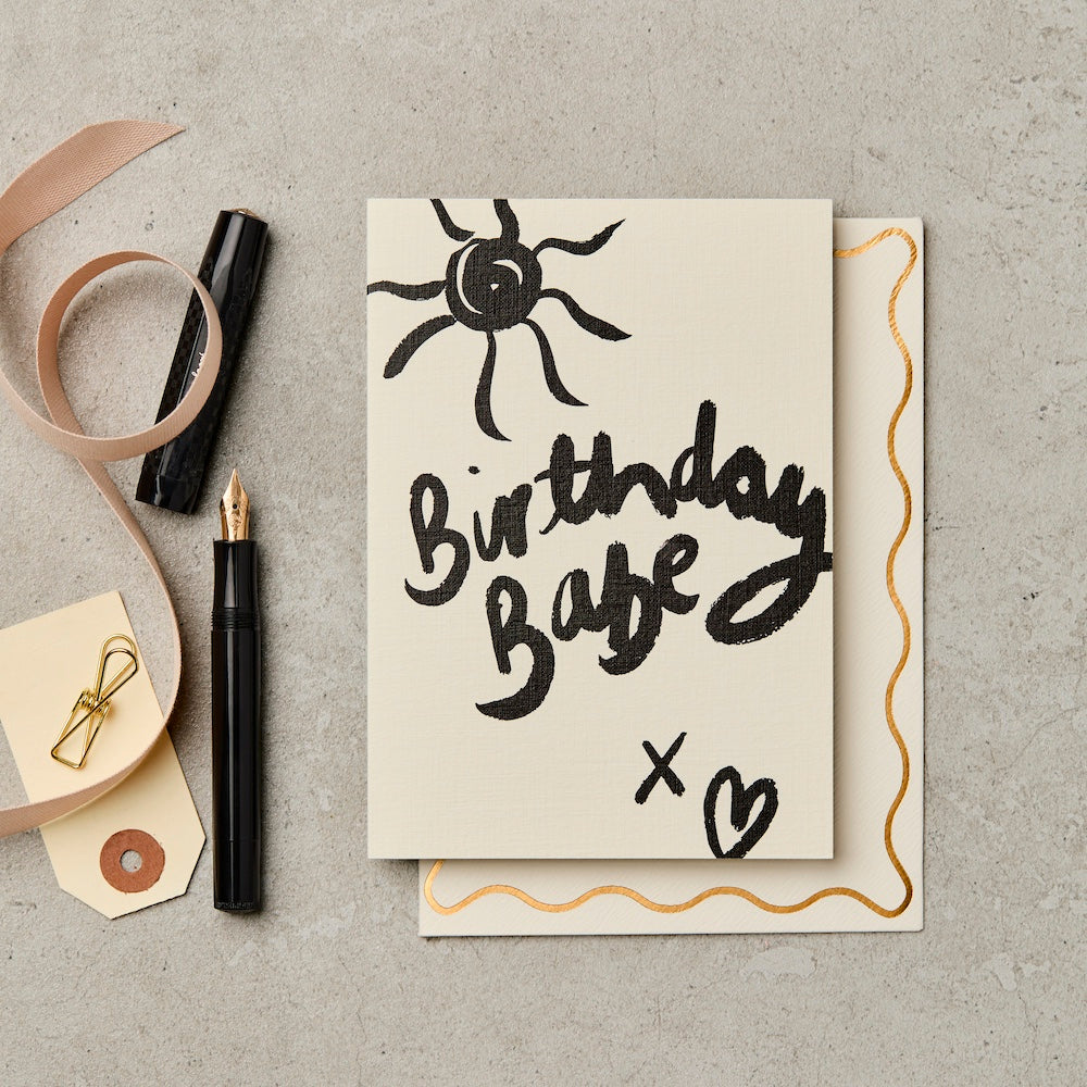 Katie Leamon Birthday Babe Brush Card
