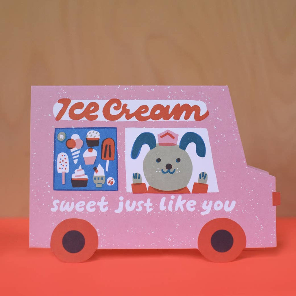 The Printed Peanut - Ice Cream Van Die Cut Birthday Card