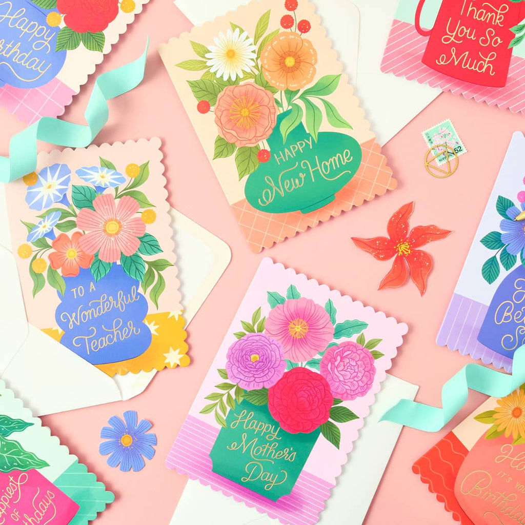 Ricicle Cards - Feel Better Soon Vase Sympathy Card