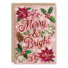 Biely & Shoaf - Poinsettia Merry & Bright Christmas Card