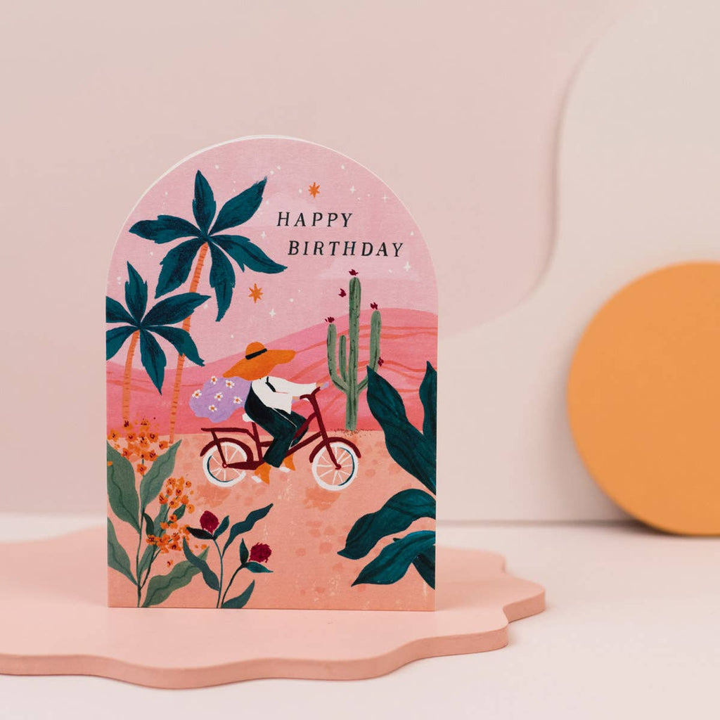 Sister Paper Co. Sunset Bike Birthday Card