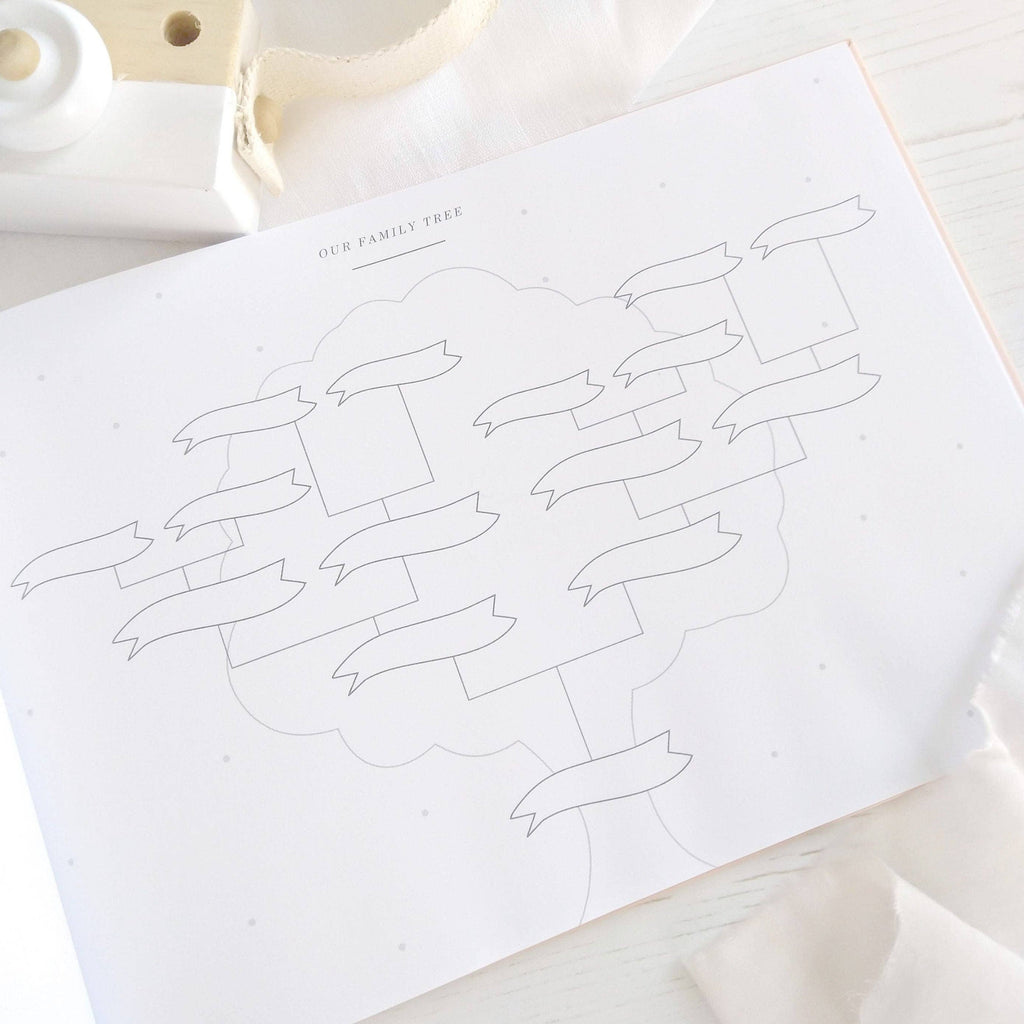 Blush And Gold - Baby Memory Book - Safari (Cloth) - New Parents Keepsake