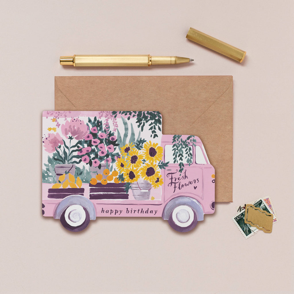 Sister Paper Co. Flower Truck Birthday Card