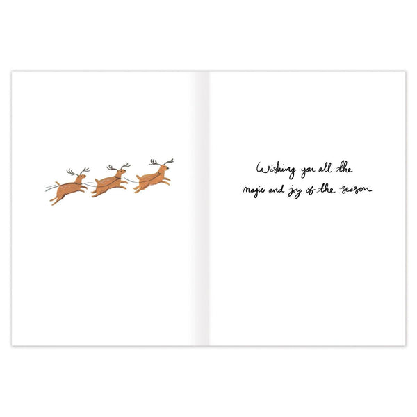 Biely & Shoaf - Santa In Flight Christmas Card