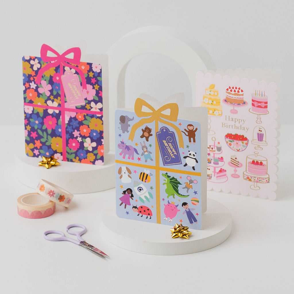 Mifkins - Wrapped in Wonder Present Birthday Card