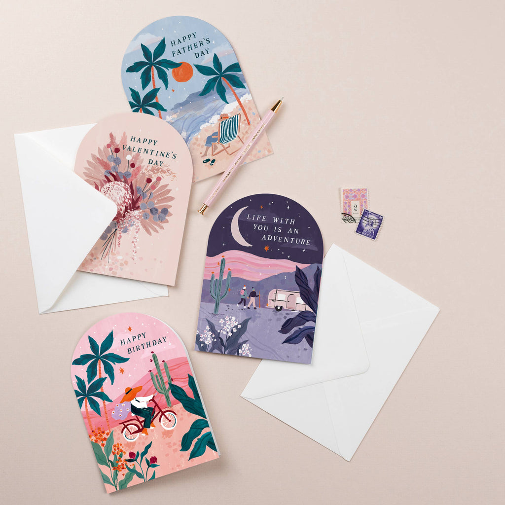 Sister Paper Co. Sunset Bike Birthday Card