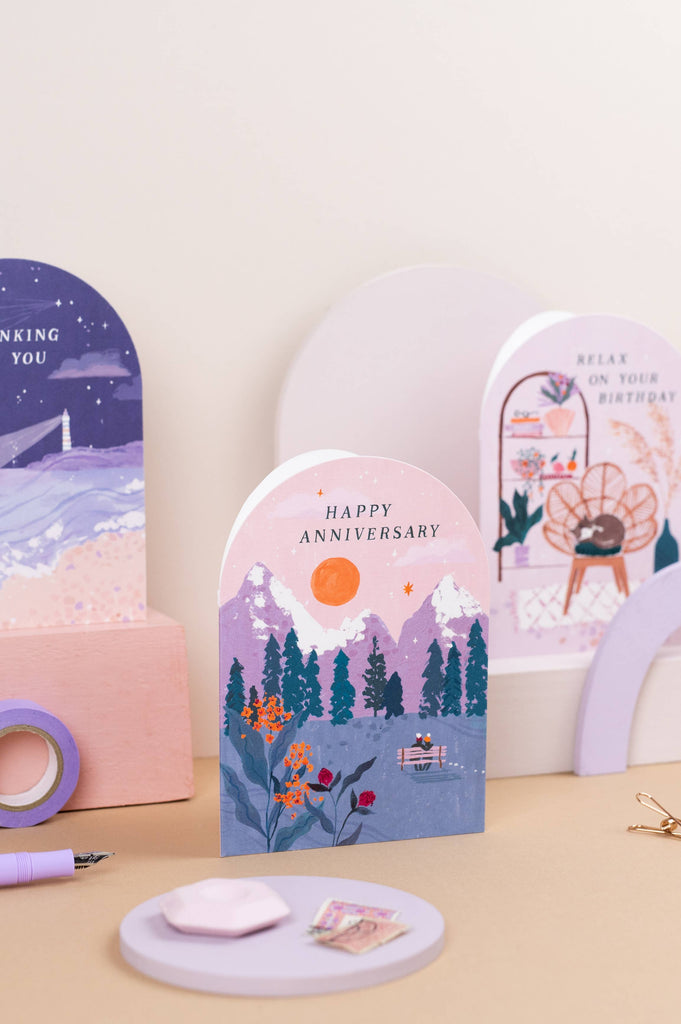 Sister Paper Co. Anniversary Sunset Card