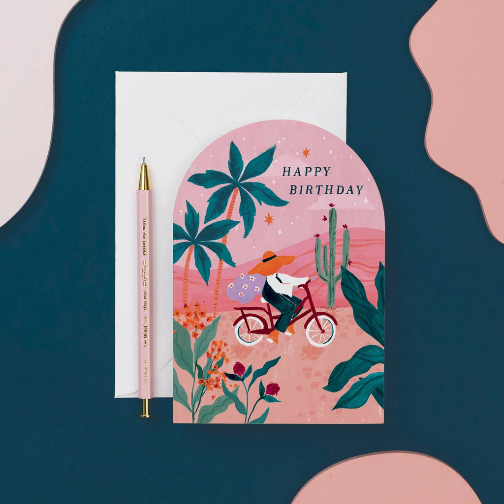 Sister Paper Co. Sunset Bike Birthday Card