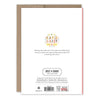 Back of a greeting card with 'Katie Daisy' branding and product details.