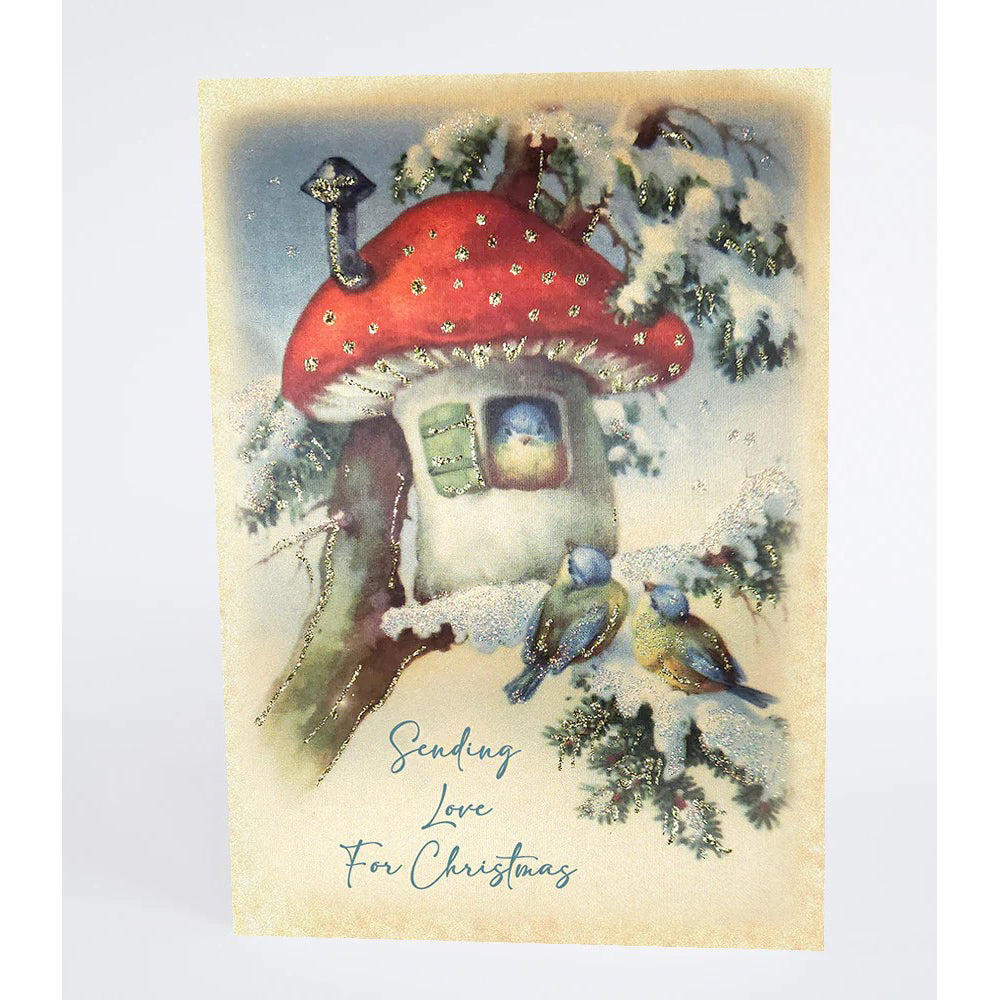 Counting Stars Sending Love for Christmas Bird Card