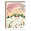 Biely & Shoaf - Red Sky Cozy Christmas Landscape Christmas Card