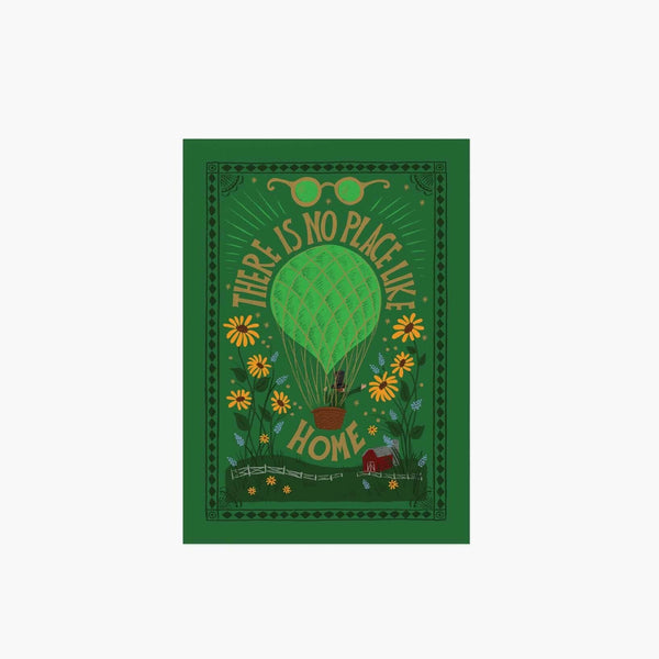 Book cover with a green hot air balloon and text on a green background