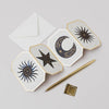 Katie Housley - CELESTIAL CONCERTINA CHRISTMAS STAR MOON MINI Christmas Card