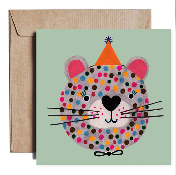 Daria Solak Illustrations - PARTY CHEETAH Birthday card