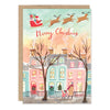 Biely & Shoaf - Santa In Flight Christmas Card