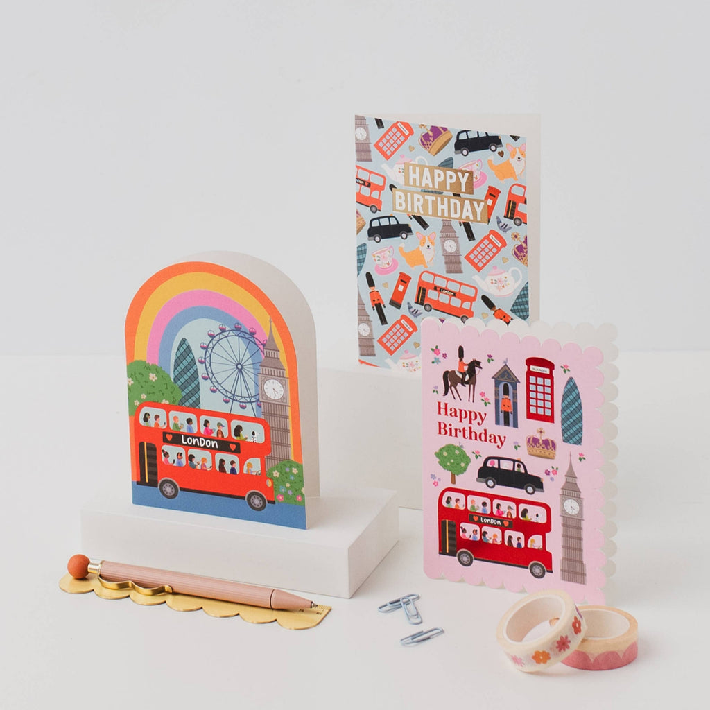 Mifkins - London Rainbow Birthday Card