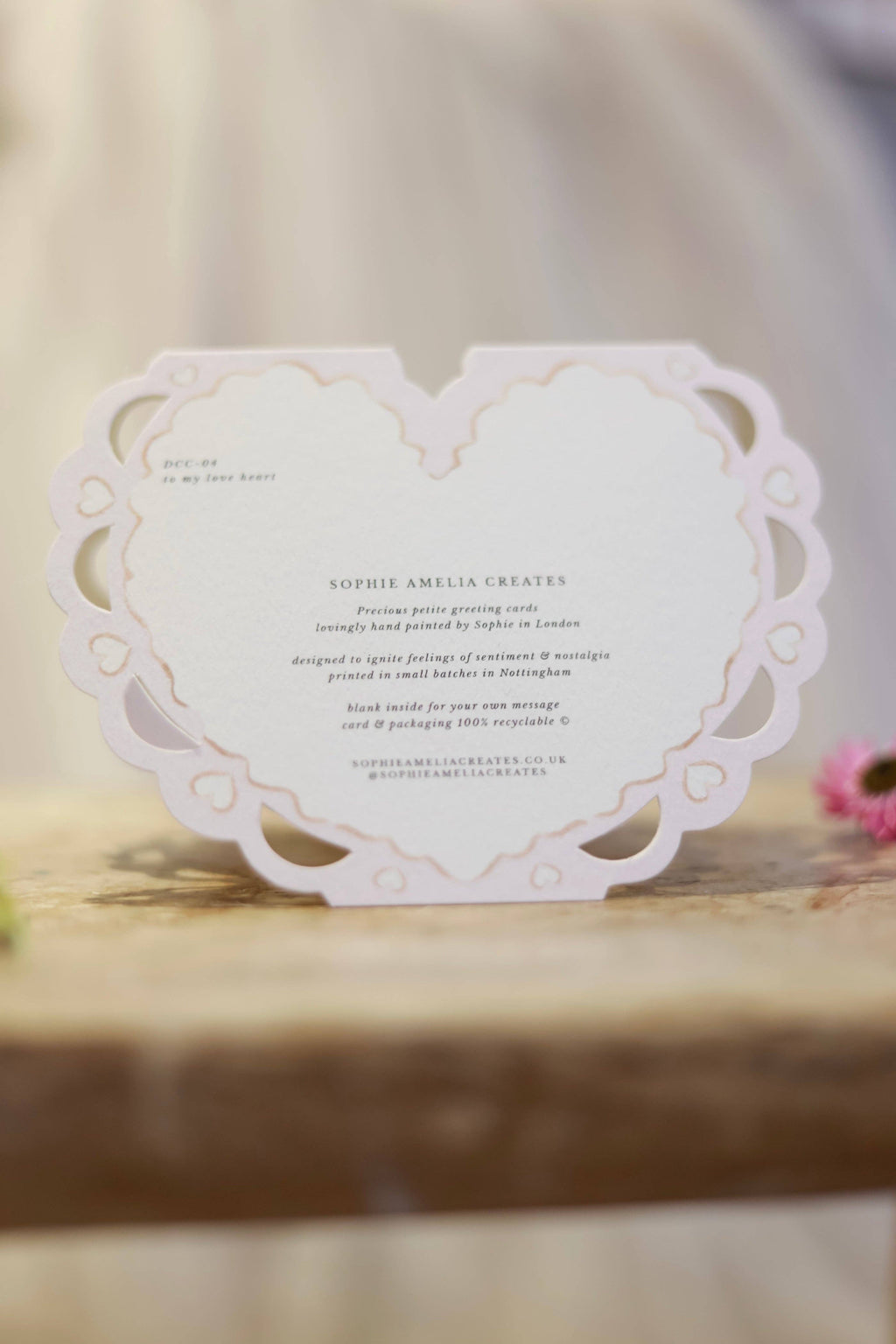 Sophie Amelia Creates - To My Love Heart Card