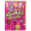 Cath Tate Cards - Birthday Drinks Card